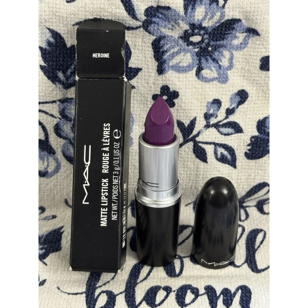 MAC Heroine B74 Matte Lipstick Original Formula Bright Purple - 0.1 oz - NIB